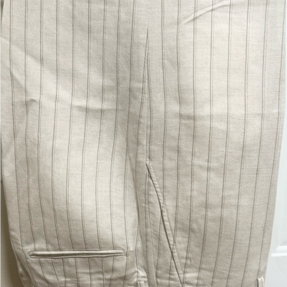 Claiborne Light Tan Pinstripe Trousers
